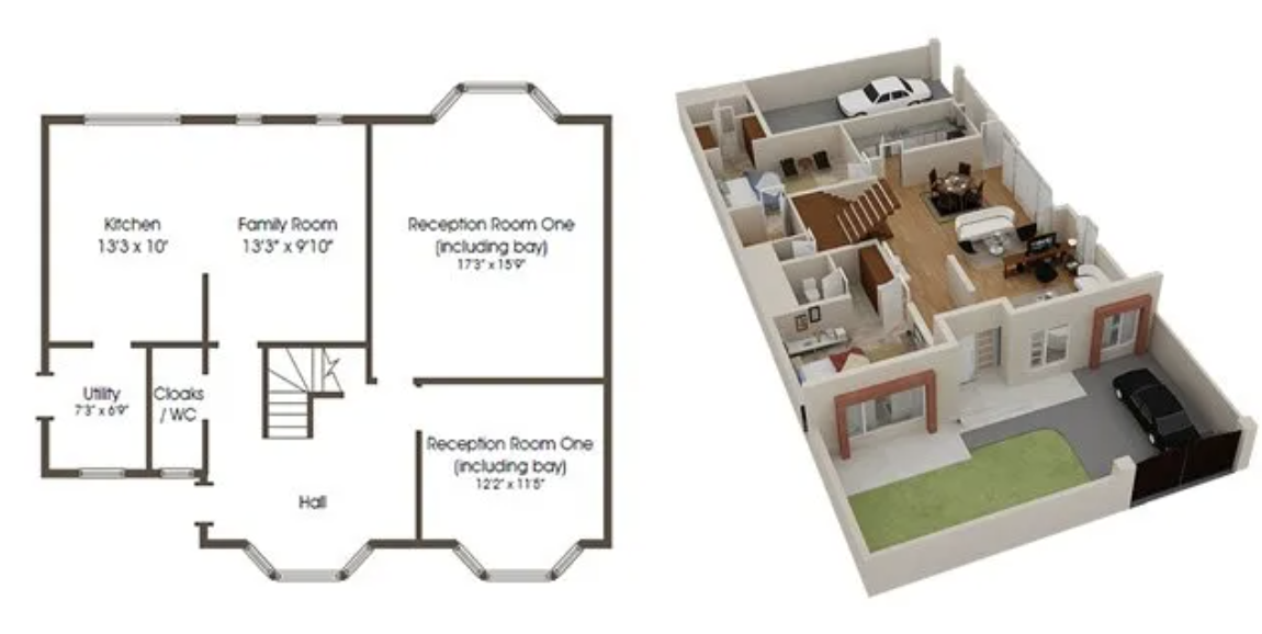 2D & 3D Interior Mapping
